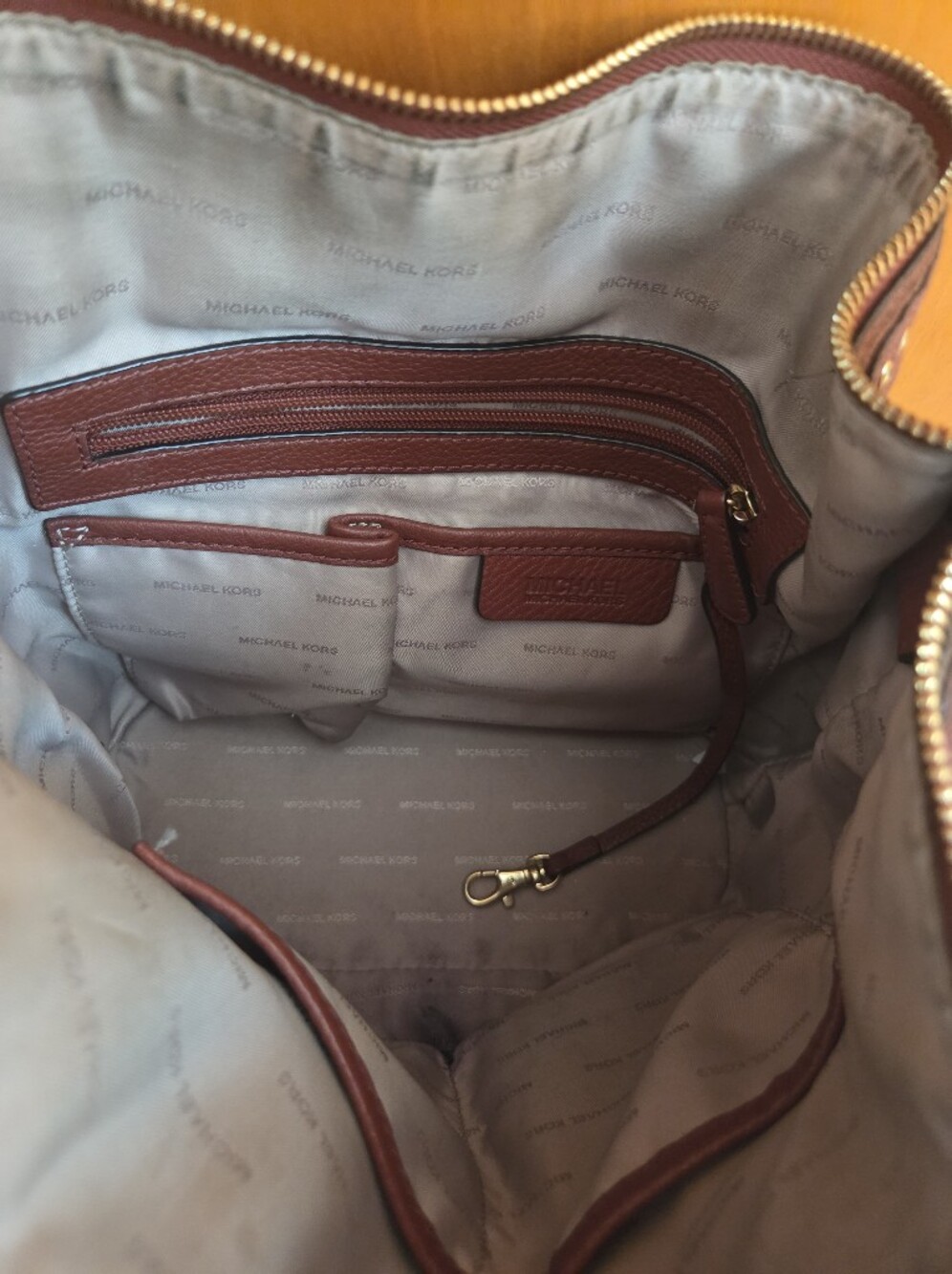 Michael Kors Brooklyn Leather Grommet Shoulder Bag - Picture 9 of 11